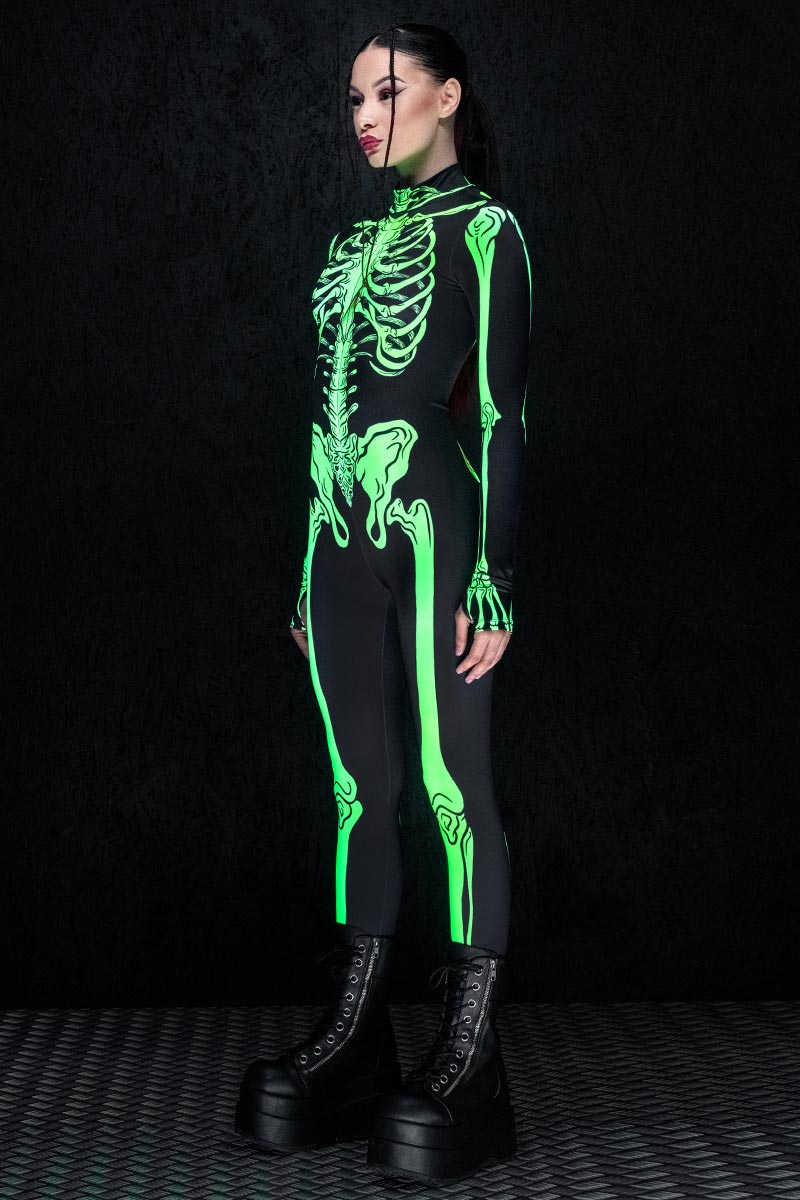 Acid Skeleton Costume UV Side View