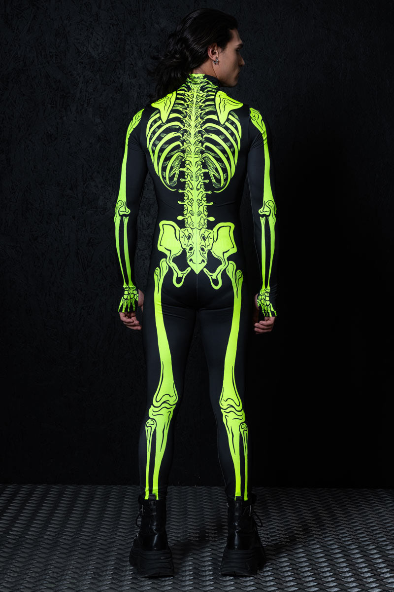 Acid Skeleton Men's Costume Back View