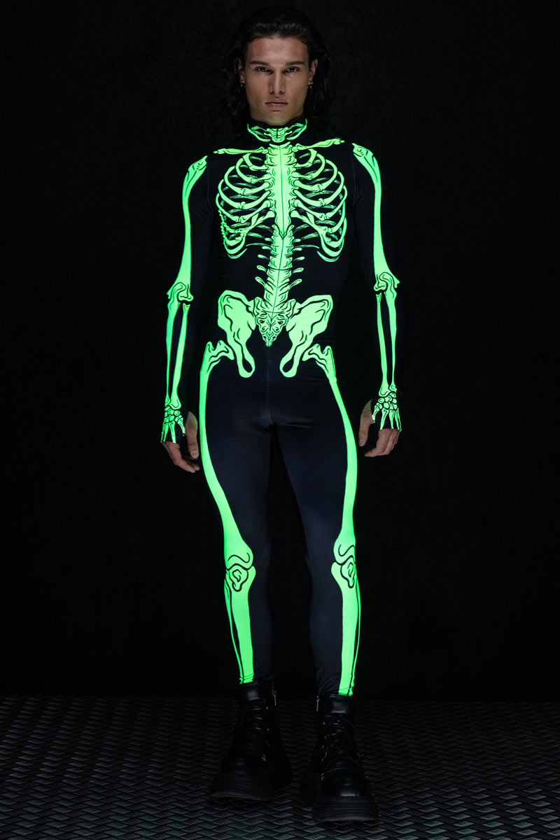 Acid Skeleton Men's Costume UV Full View