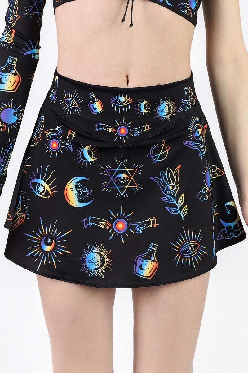 Alchemist's Illusion High Waisted Skort Close View