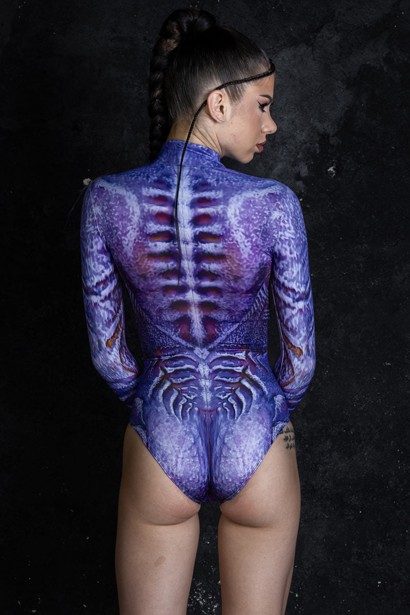 Alien Skin Long Sleeved Bodysuit Back View