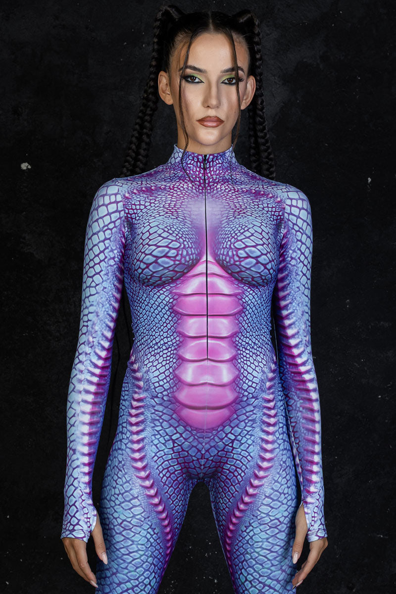 Aqua Reptile Costume Close View