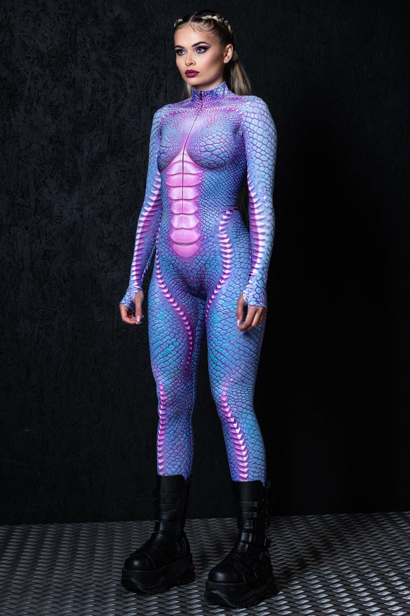 Aqua Reptile Costume Side View