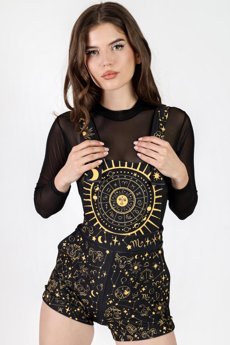 Astrology Whisperer Shortalls Front View