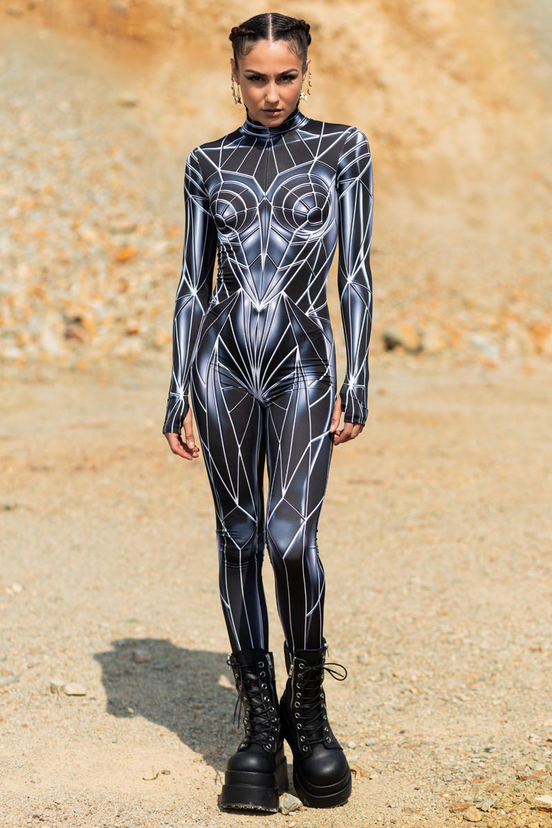 Black Mirror Rave Costume Front View