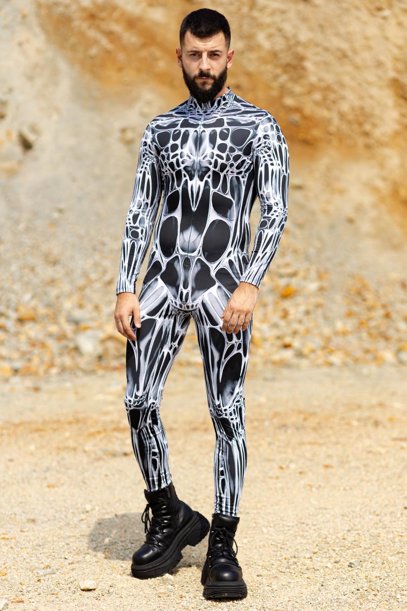 Black Morph Men Costume Front View