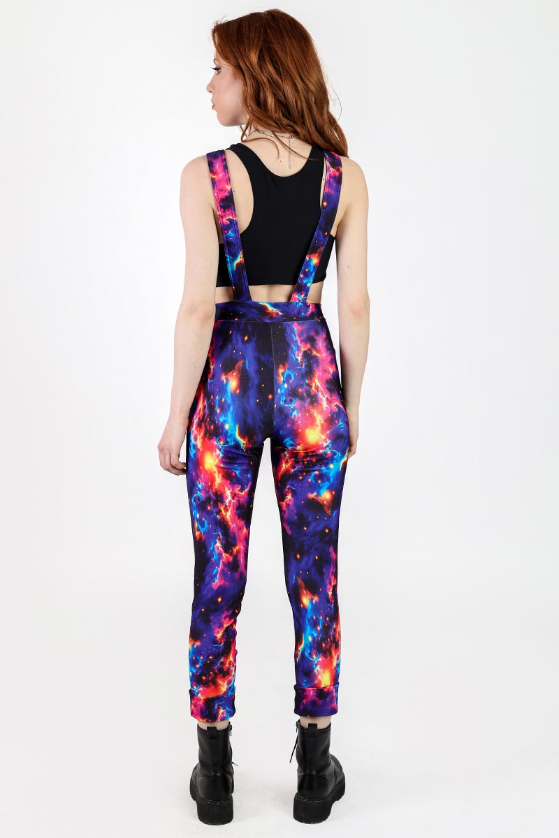 Bursting Galaxy Overalls Back View