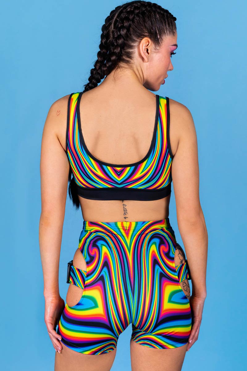 Chroma Rebel Cut Out Bra Top Back View