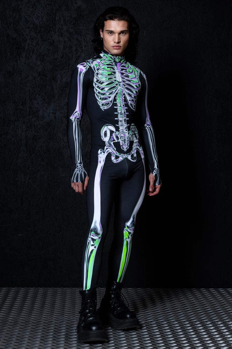 Chromatic Skeleton Men's Costume Full View