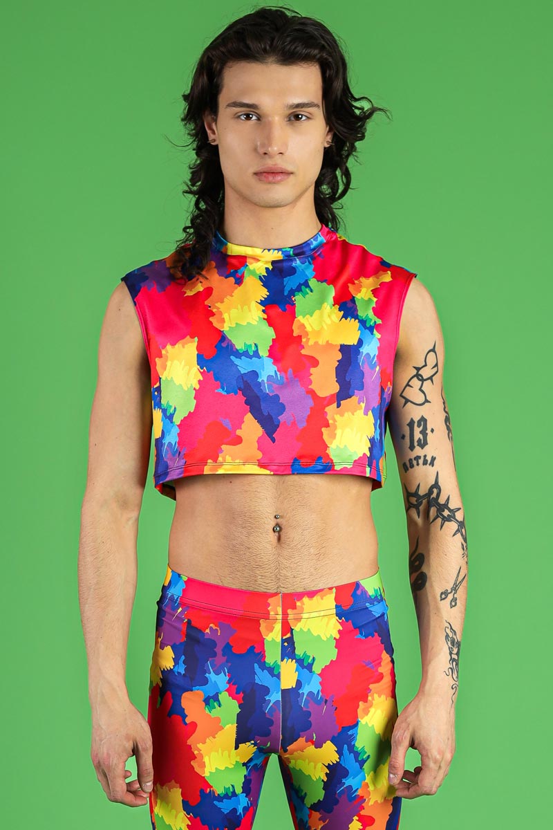 Color Splash Tank Crop Top