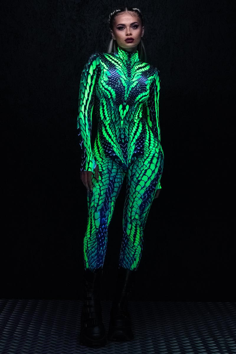 Electric Viper Costume UV Front View