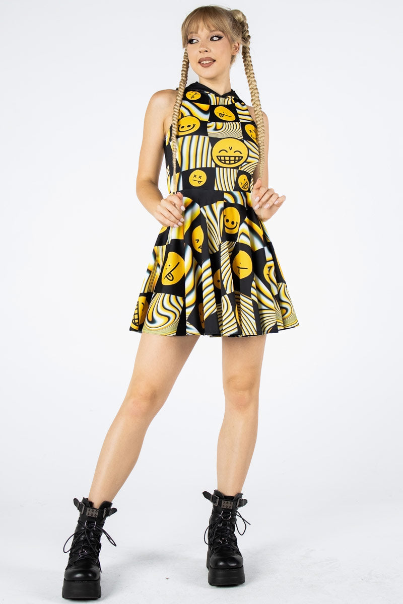 Emojination Hoodie Skater Dress Full View