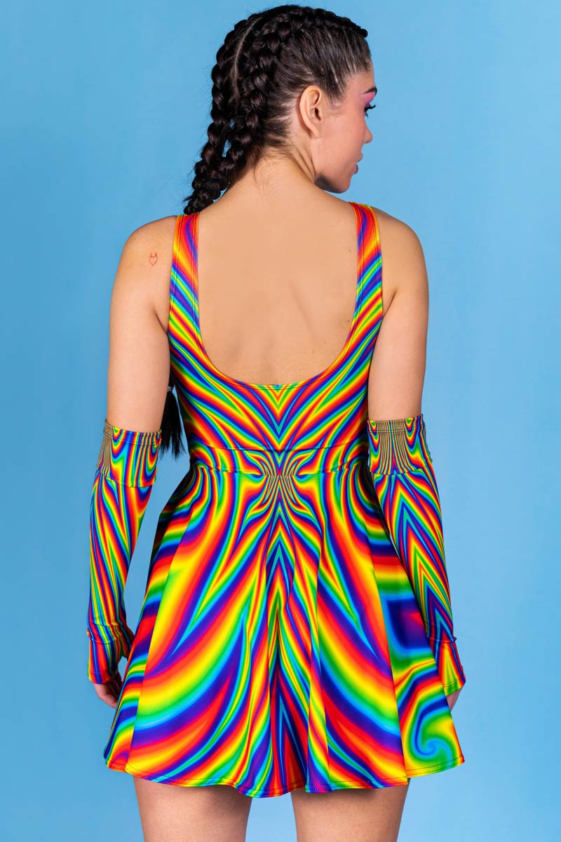 Ecstatic Mood Skater Dress Back View