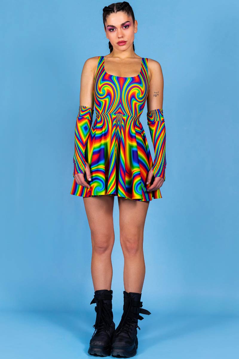 Ecstatic Mood Skater Dress Full View