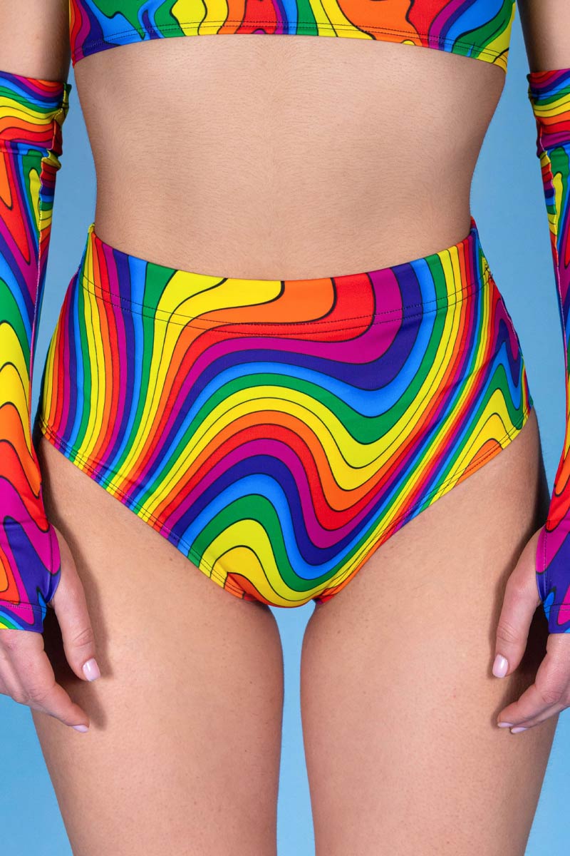 Groovy Unicorn Booty Shorts Set Close View