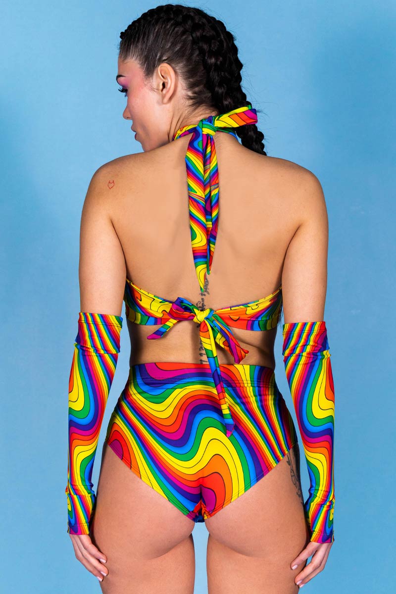 Groovy Unicorn Halter Neck Top Back View