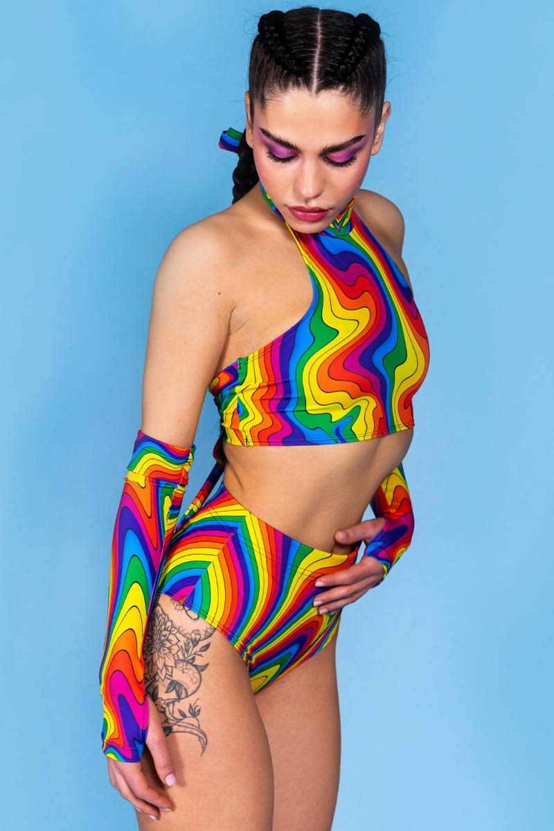 Groovy Unicorn Halter Neck Top Side View