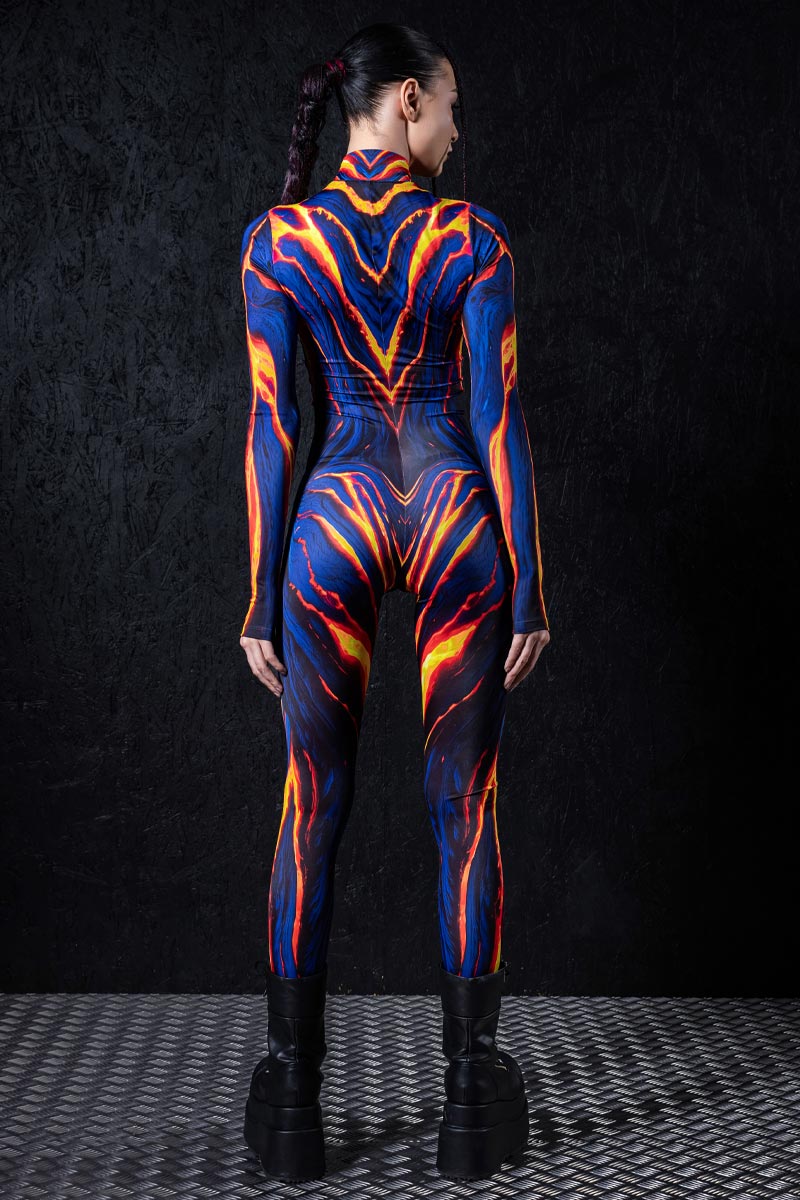 Lady Lava Costume Back View