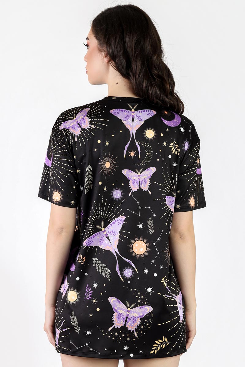 Lunar Moth Oversized Tee Back View