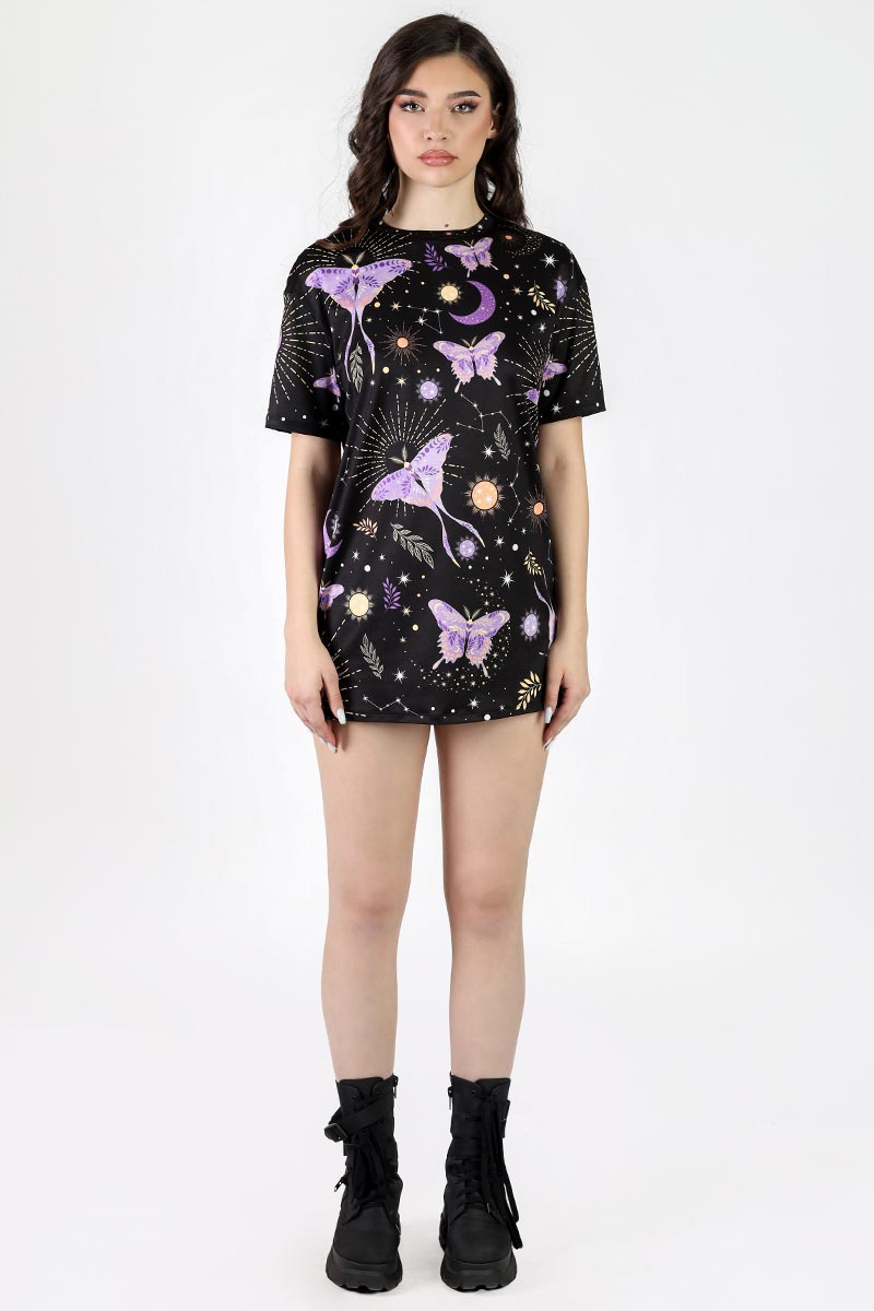 Lunar Moth Oversized Tee Full View