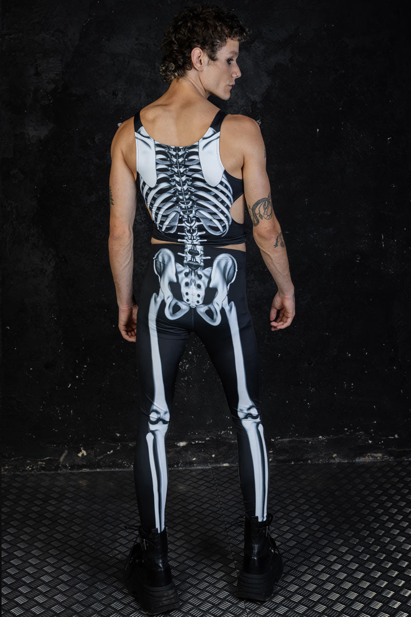 Men's Rattling Bones Leggings Back View