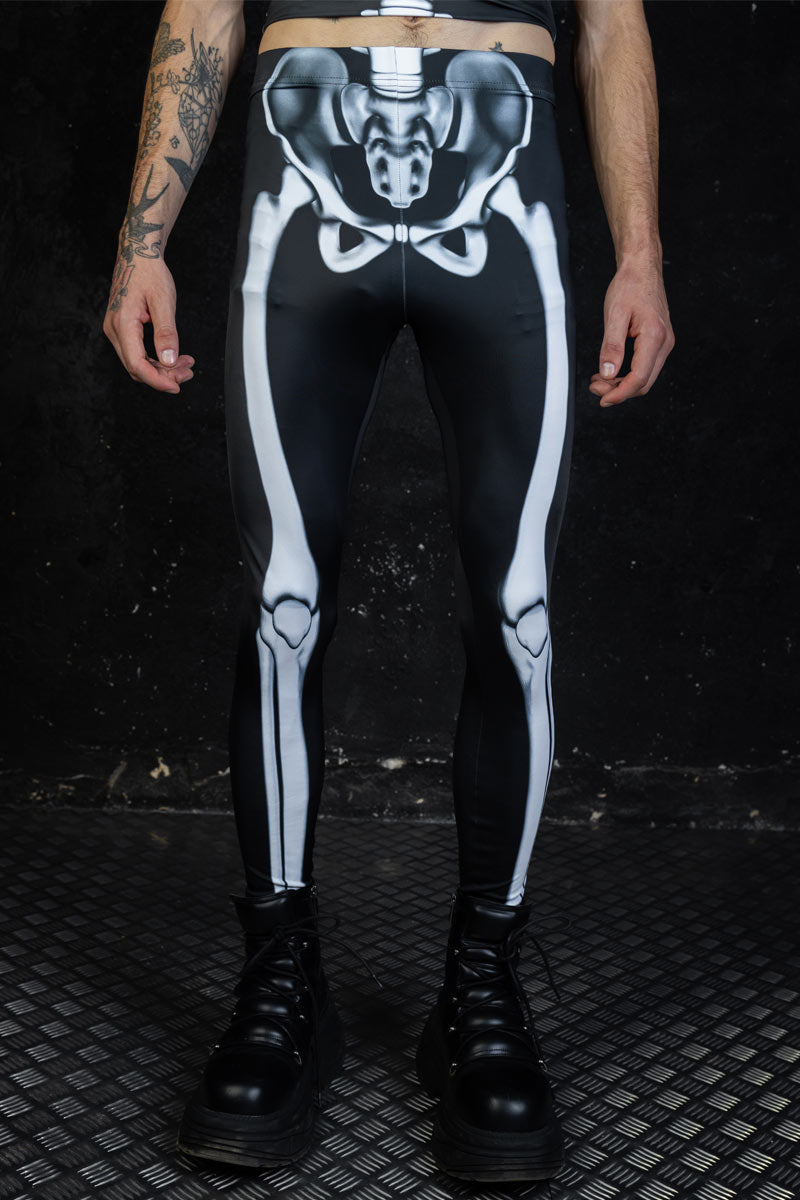 Men's Rattling Bones Leggings Close View