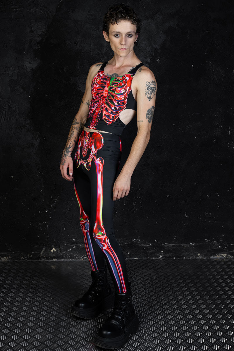 Men's Ruby Skeleton Leggings Set