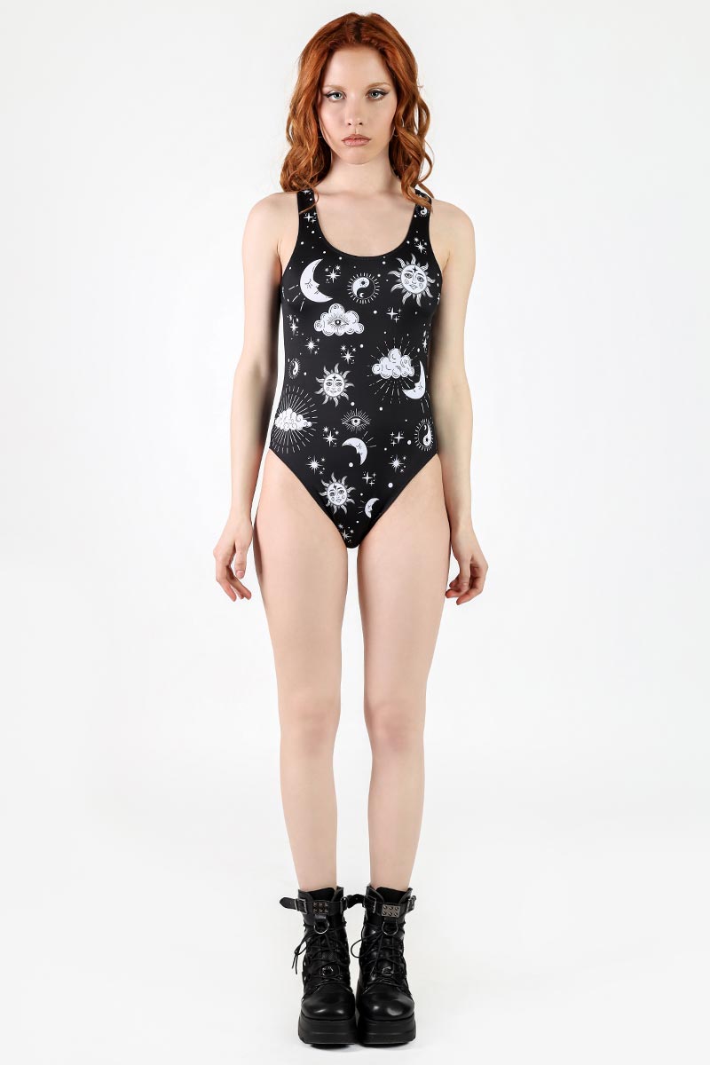 Midnight Sky One Piece Swimsuit Full View