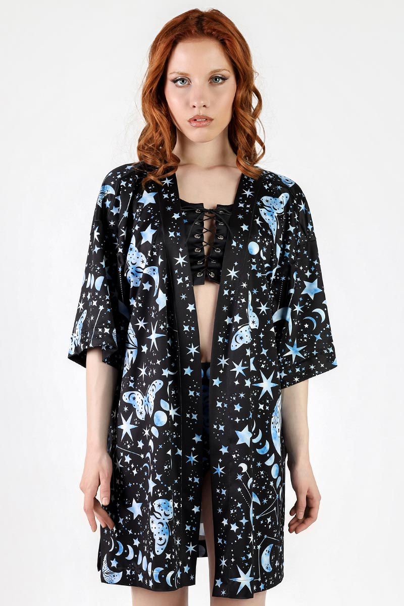 Moonlight Mystique Kimono Close View