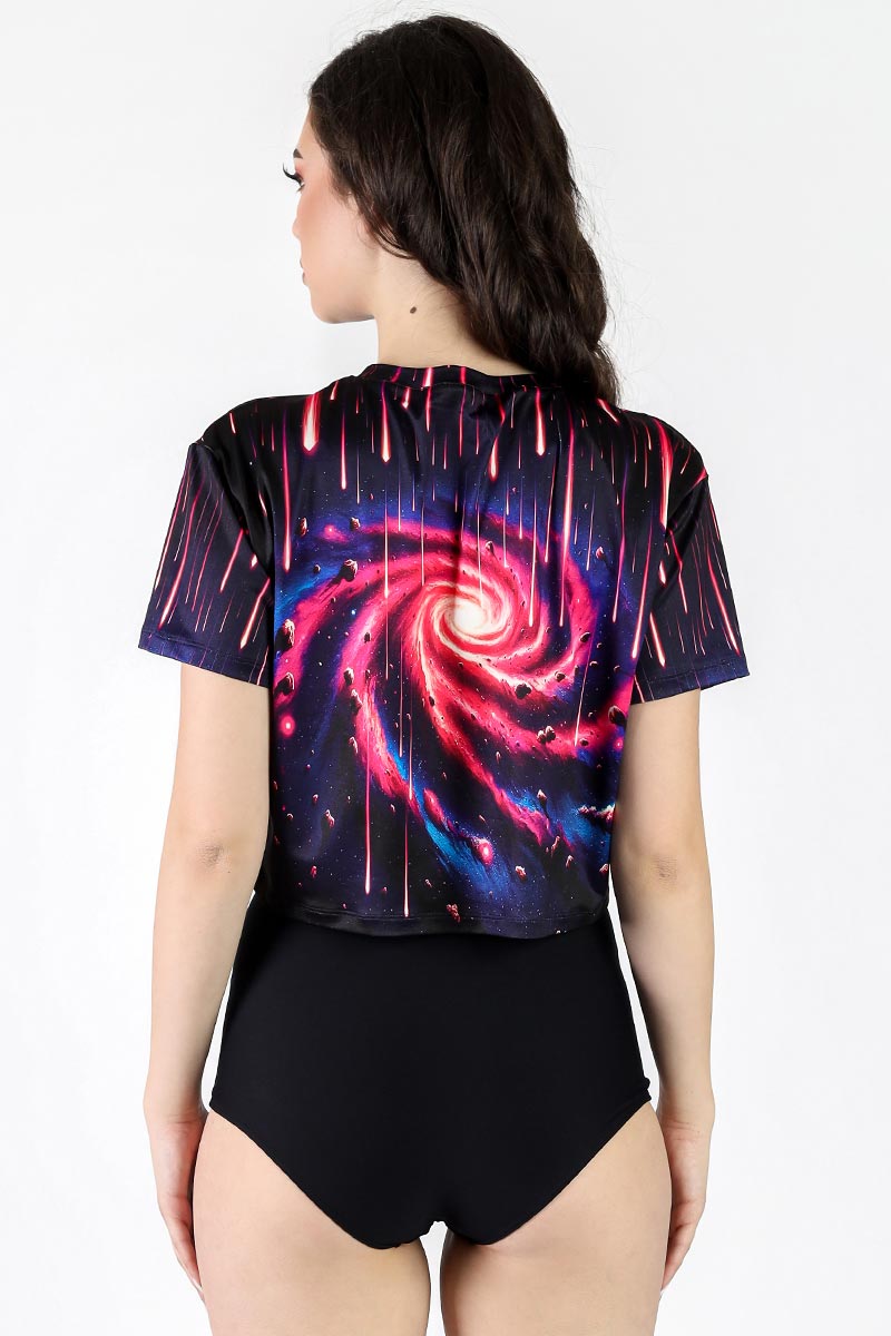 Nebula Cropped Tee Back View