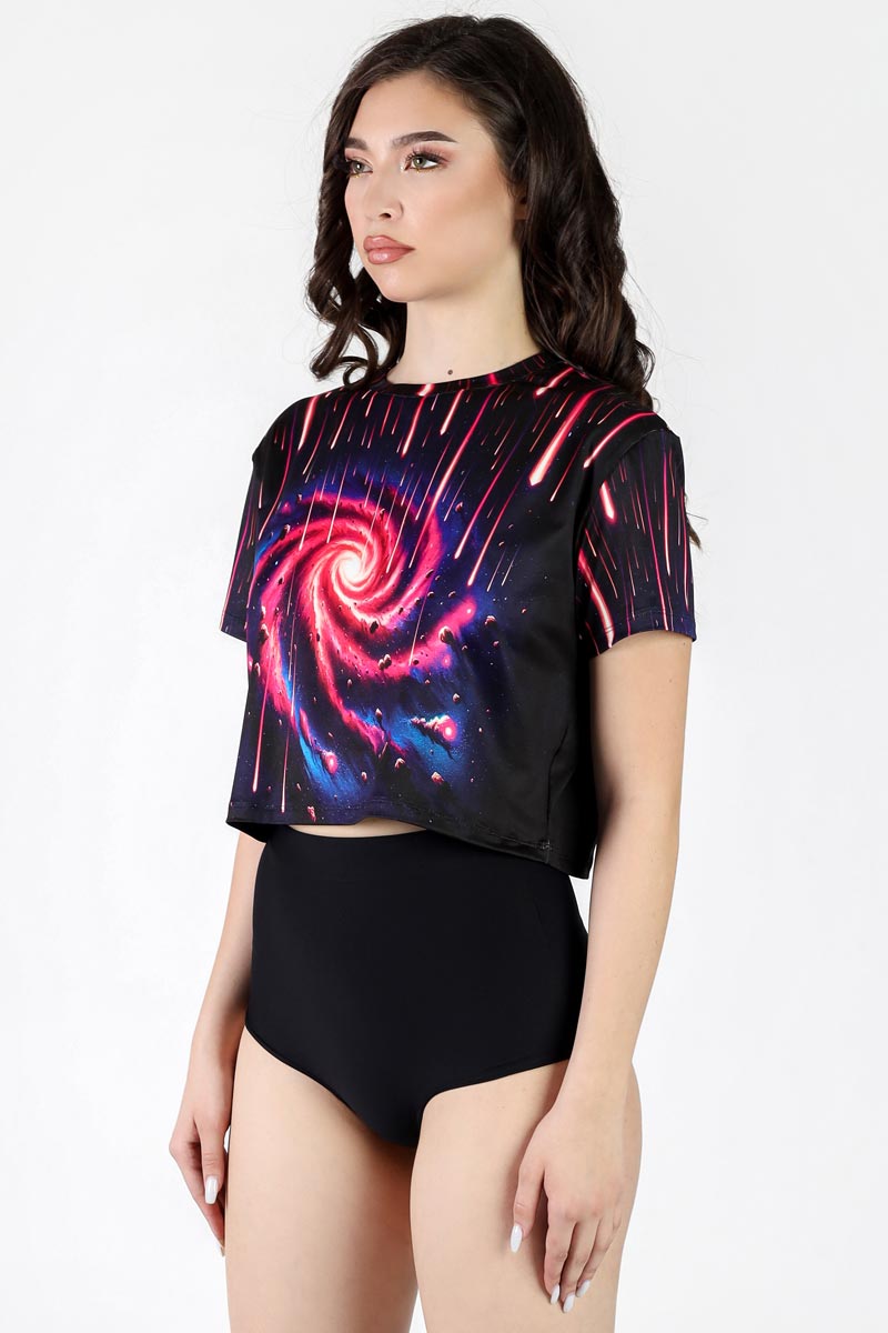 Nebula Cropped Tee Side View