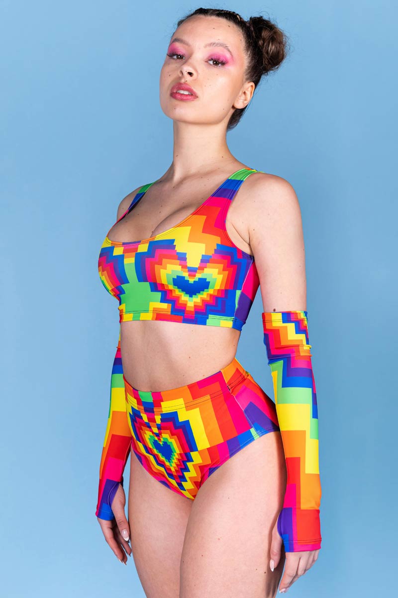 Pixel Love Bra Top Side View