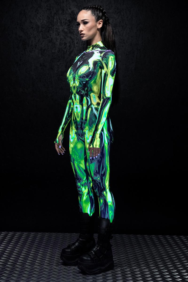 Radioactive Babe Costume UV Side View