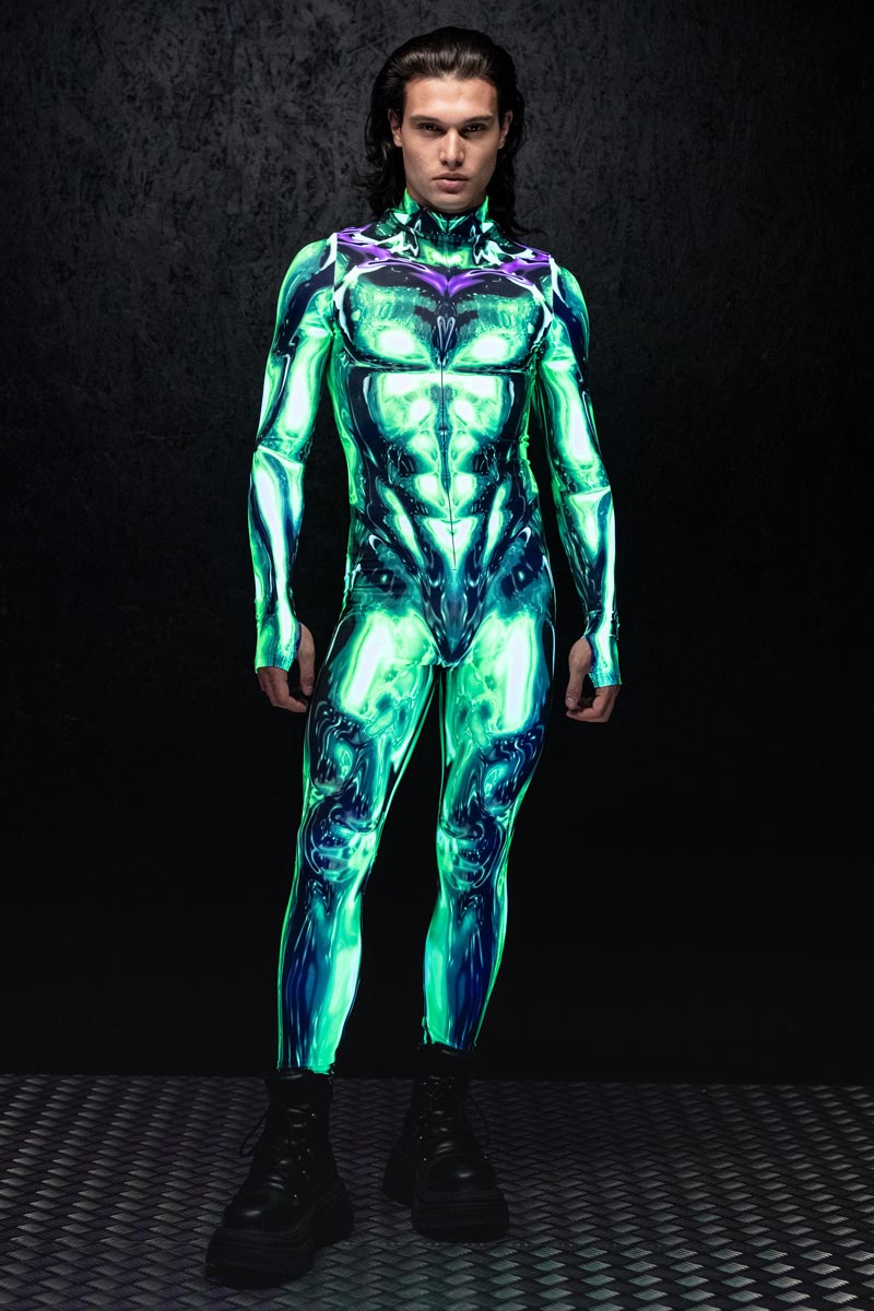 Radioactive Men's Costume UV Front View