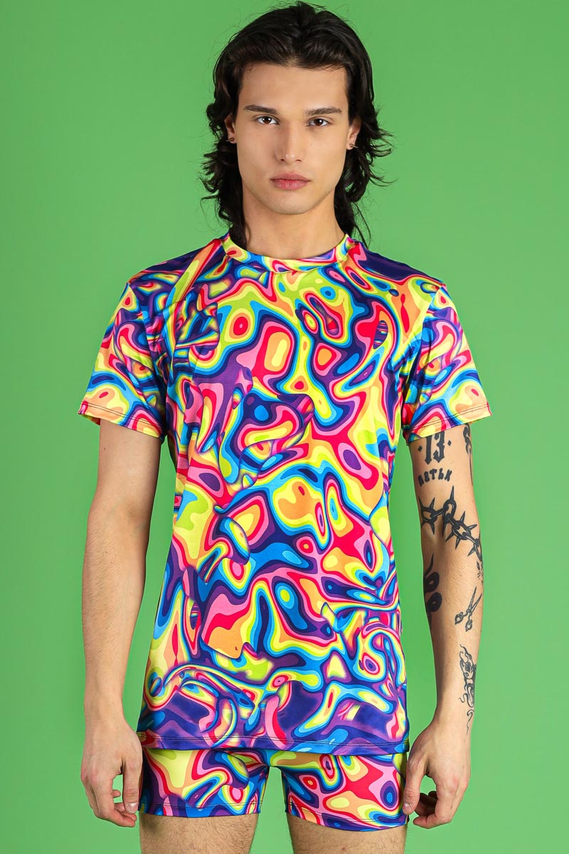 Rainbow Dreams High Waisted Men Shorts Set