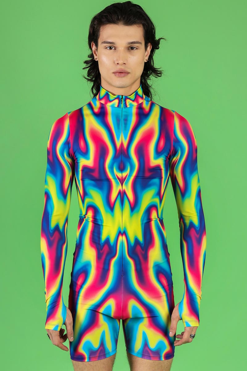 Rainbow Liquid Men's Romper