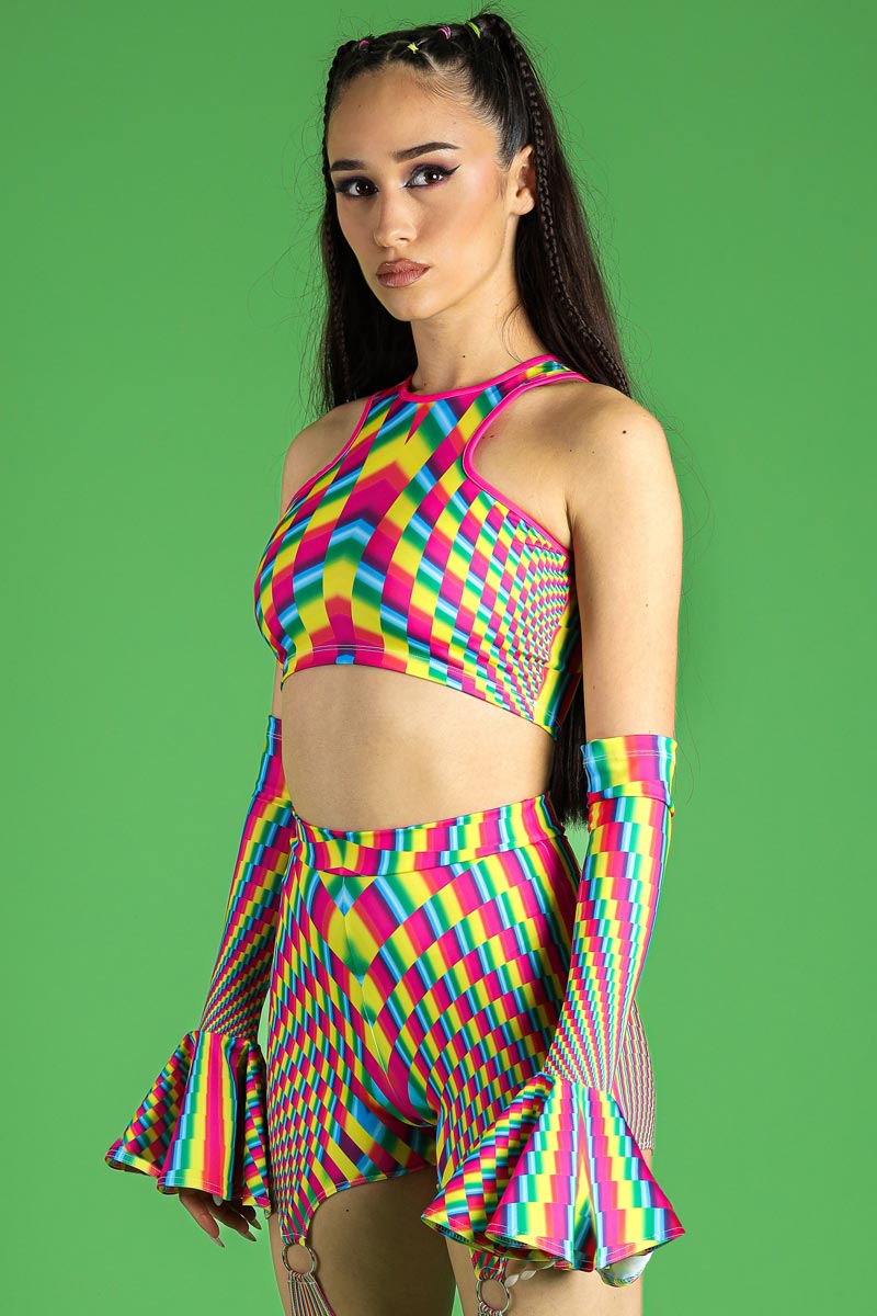 Rainbow Prism Crop Top