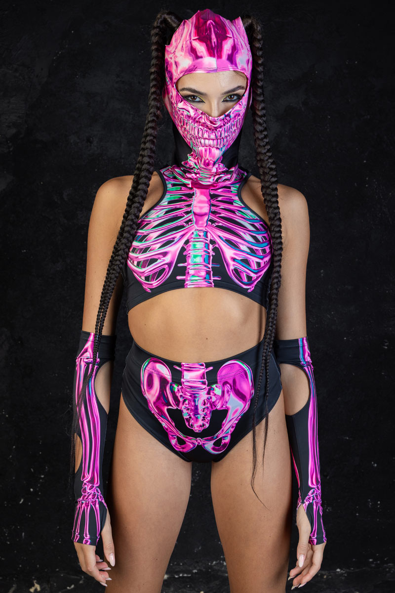 Rosy Skeleton Balaclava 