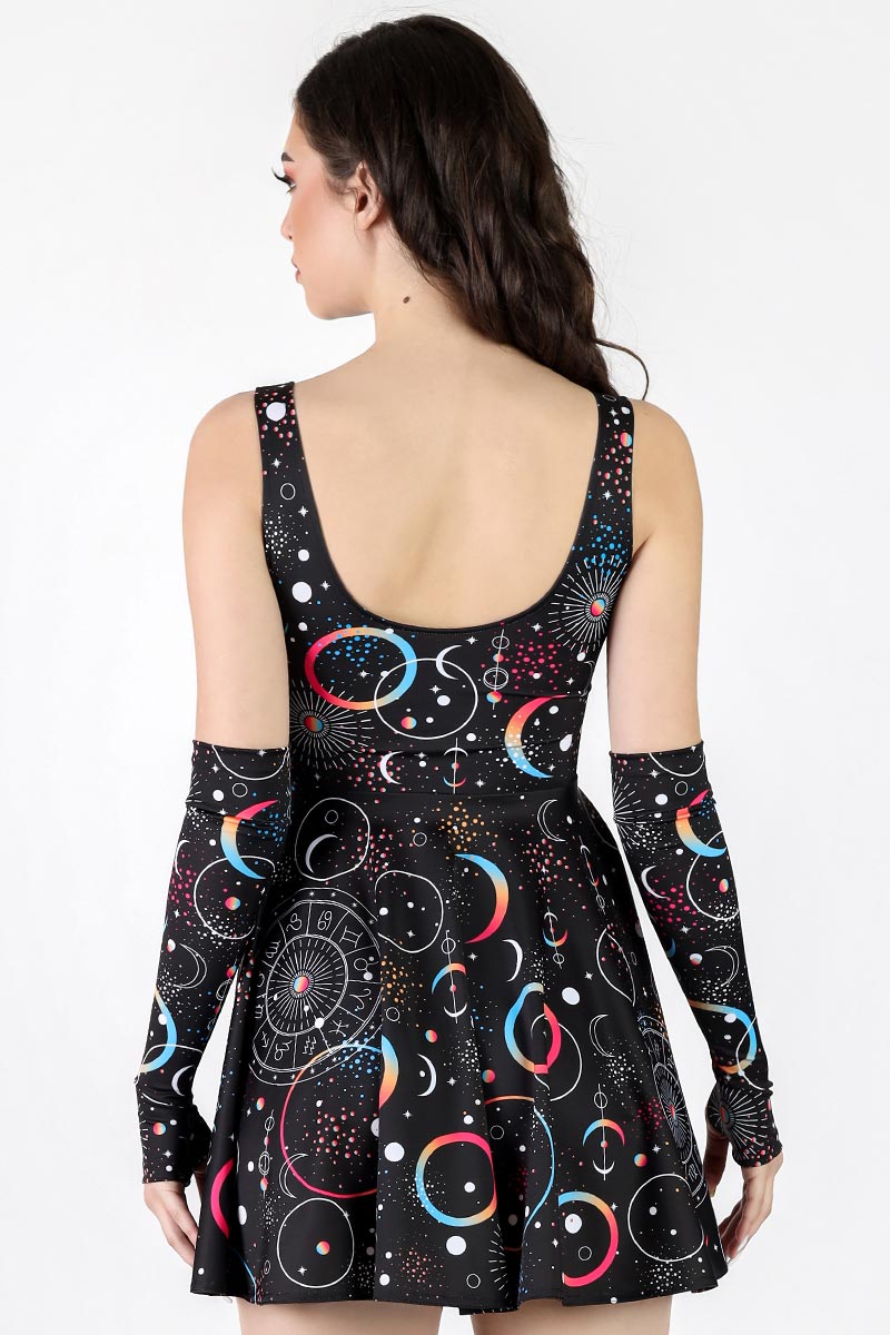 Solar Eclipse Cut Out Skater Dress Back View