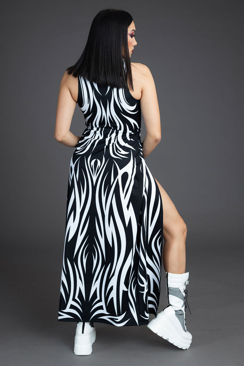 Spiritual Realm Cut Out Maxi Dress Back View