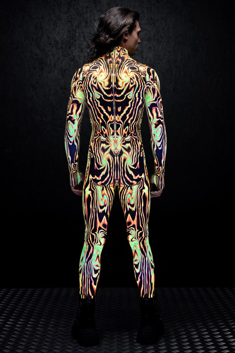 Starburst Men's Costume UV Back View