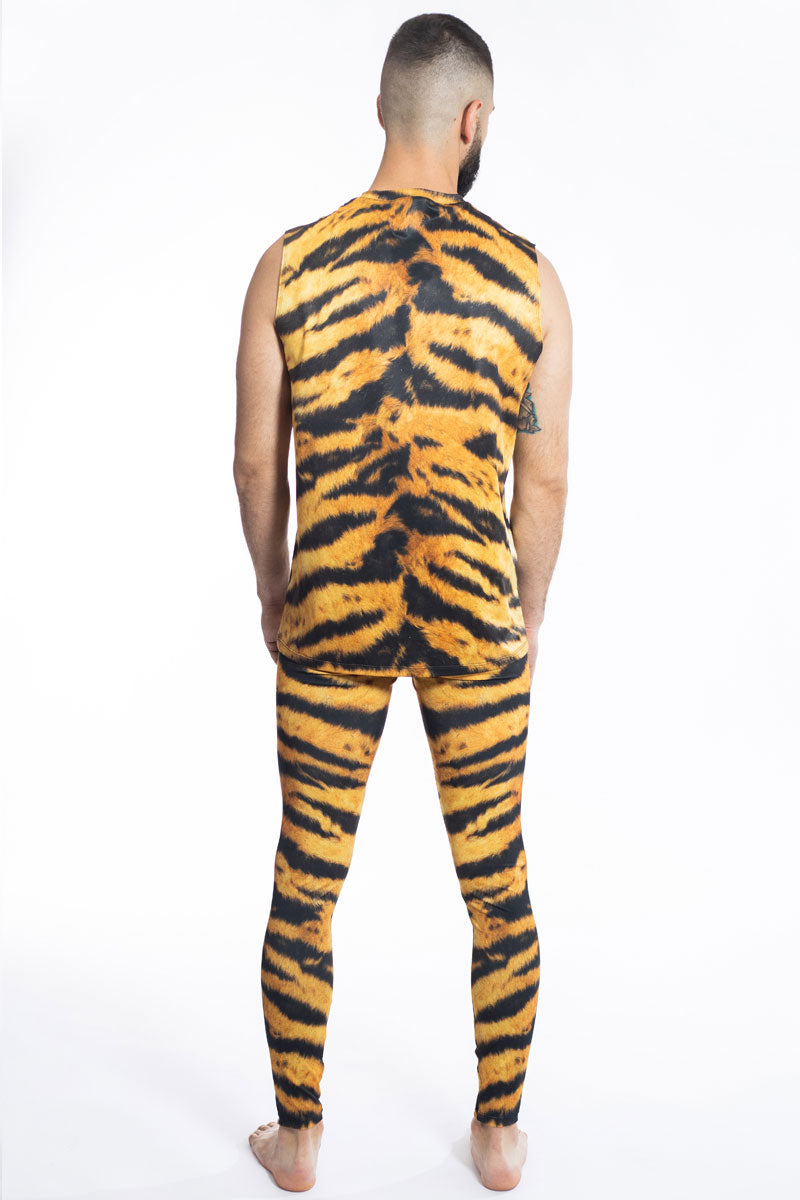 Tiger Men Leggings Back View