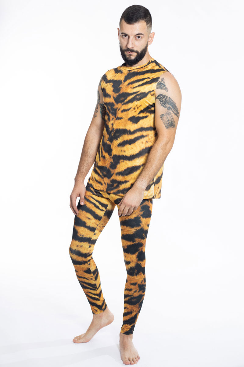 Tiger Men Leggings Side View