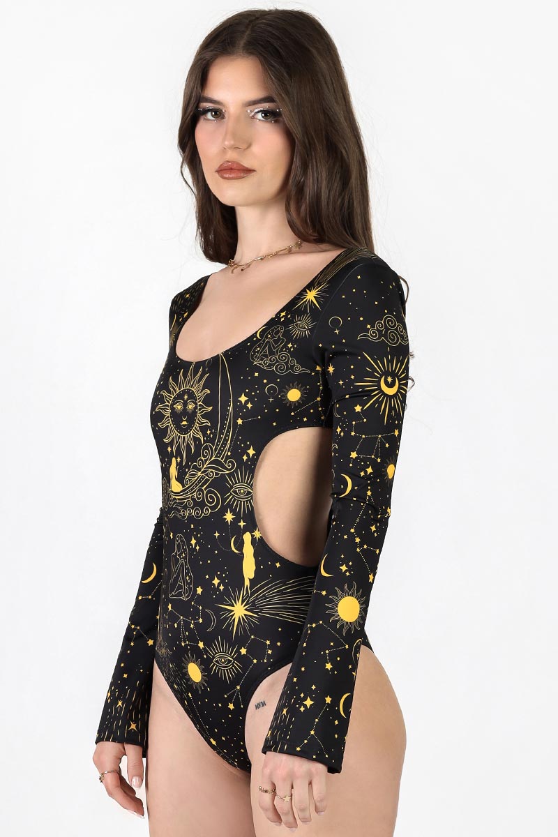 Venus Secrets Side Cut Out Bodysuit Side View