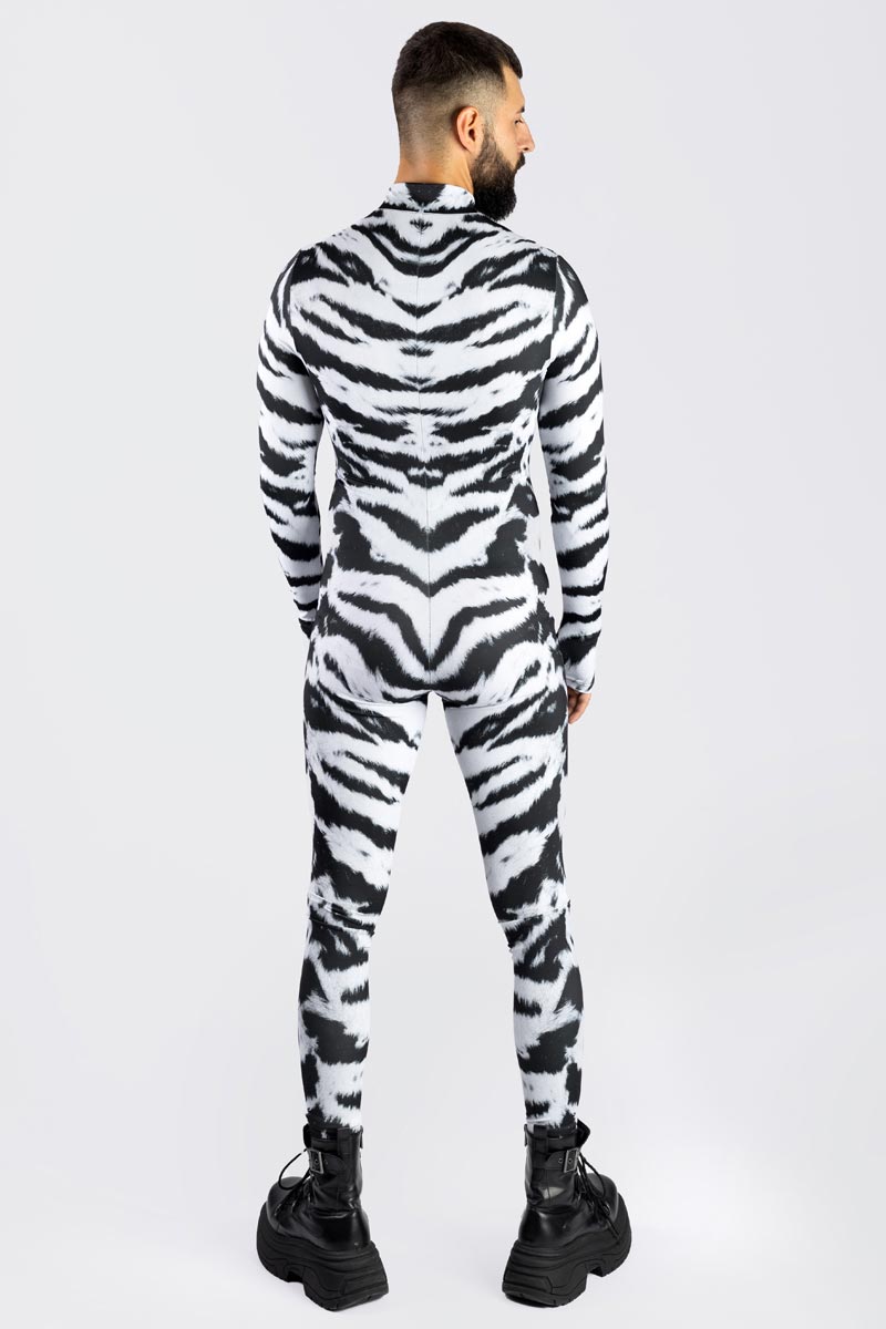 White Tiger Men's Costume Back View