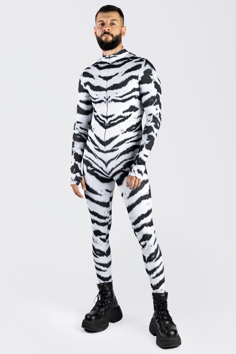 White Tiger Men's Costume Front View