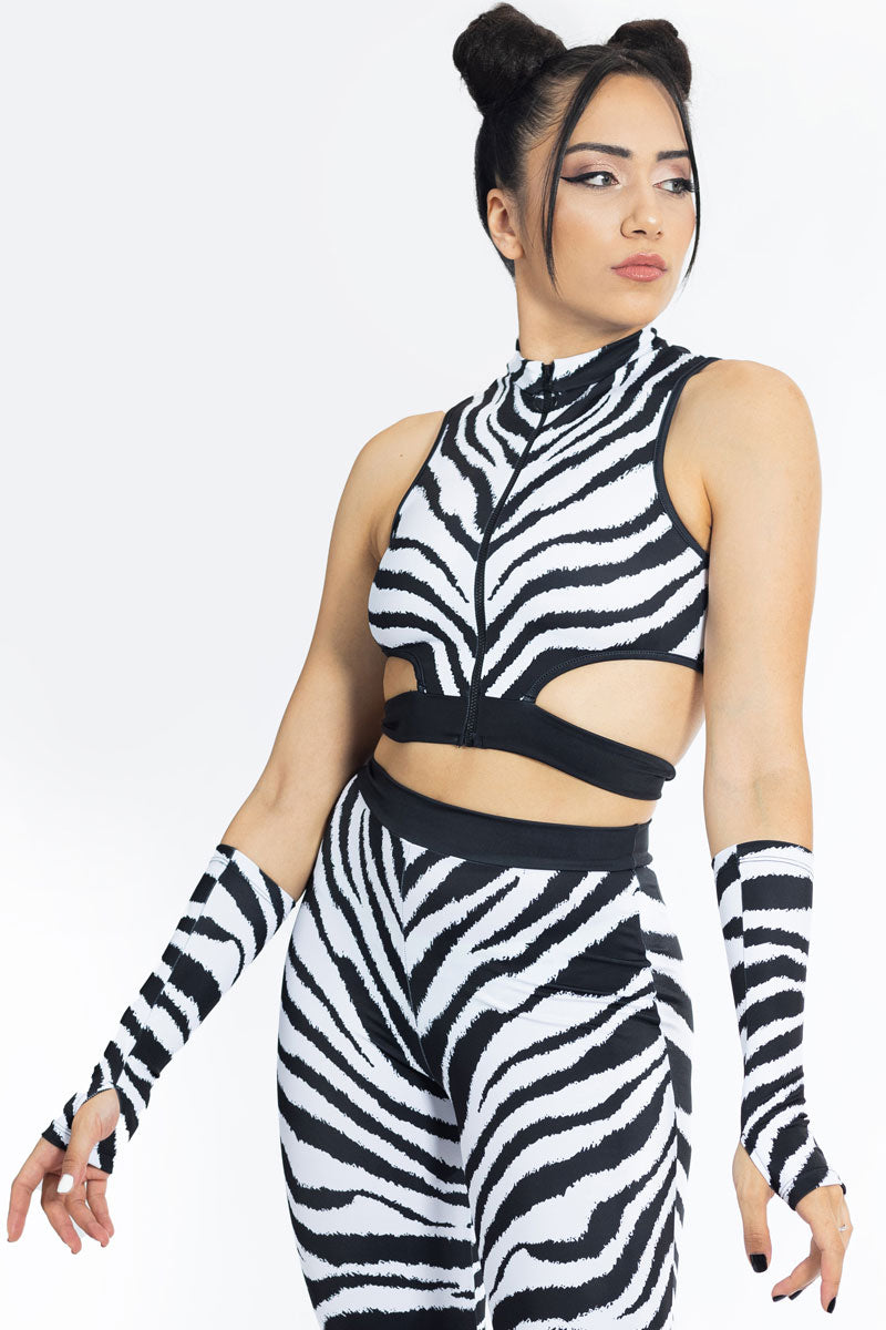 Zebra Bell Bottoms Set Close View