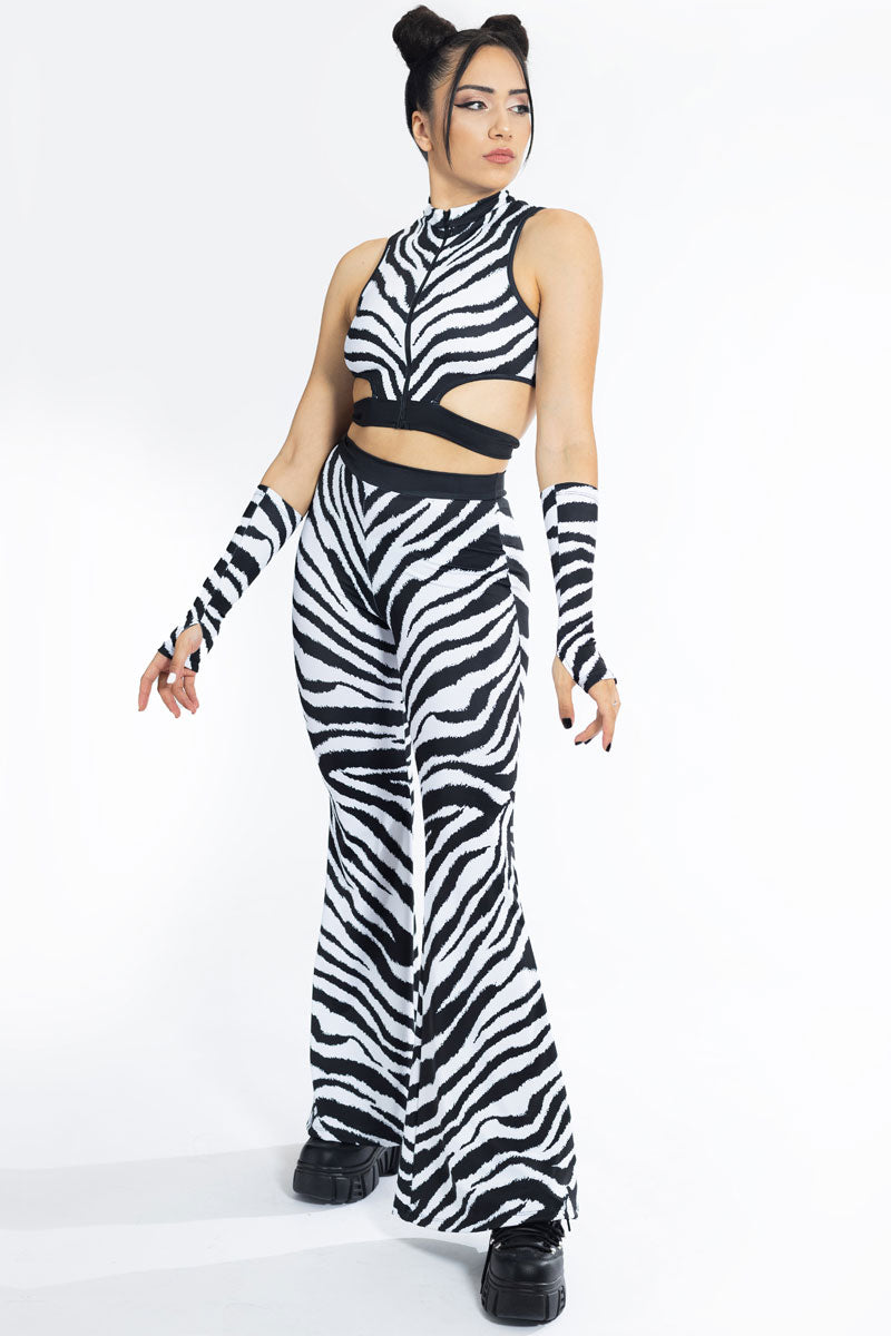 Zebra Bell Bottoms Side View