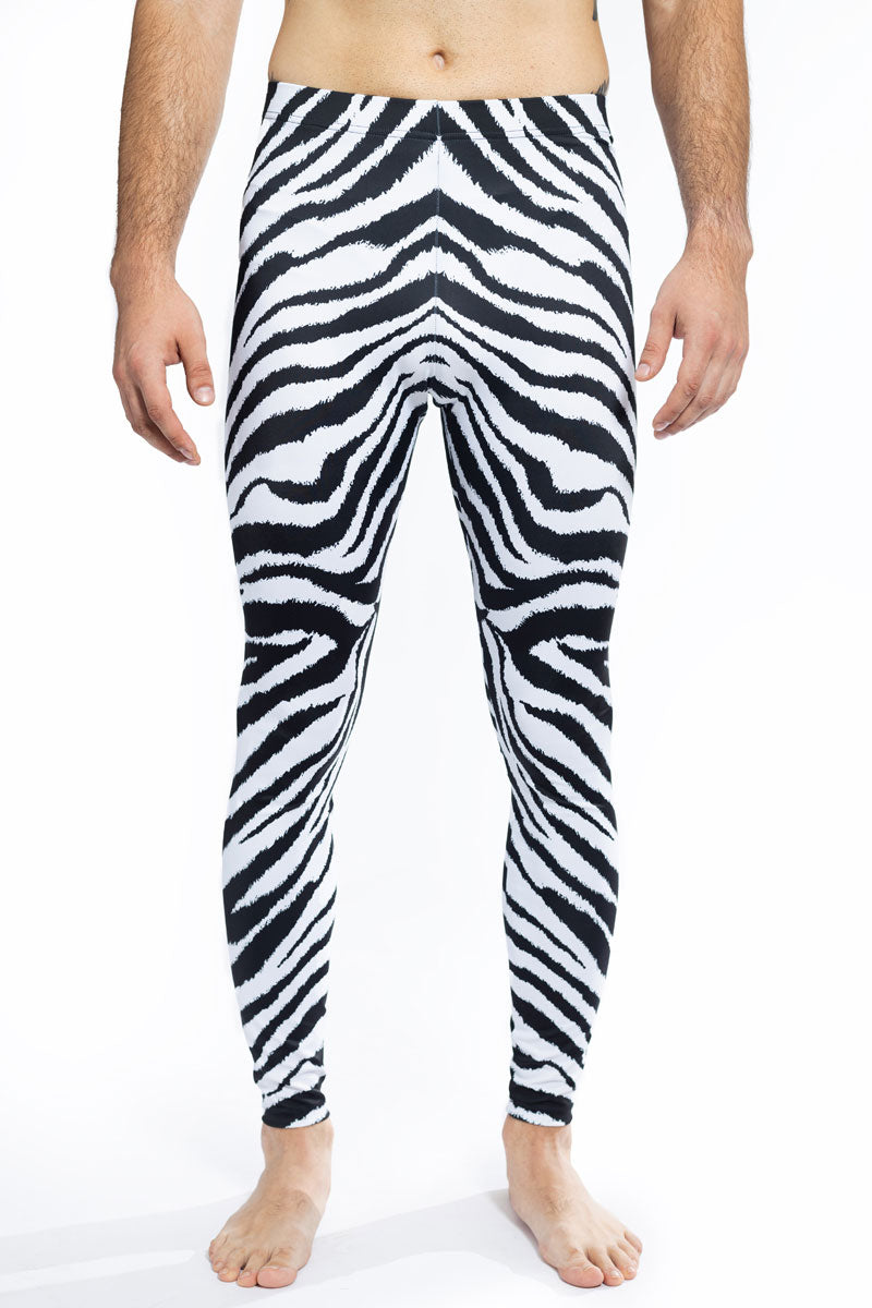 Zebra Men Leggings Close View