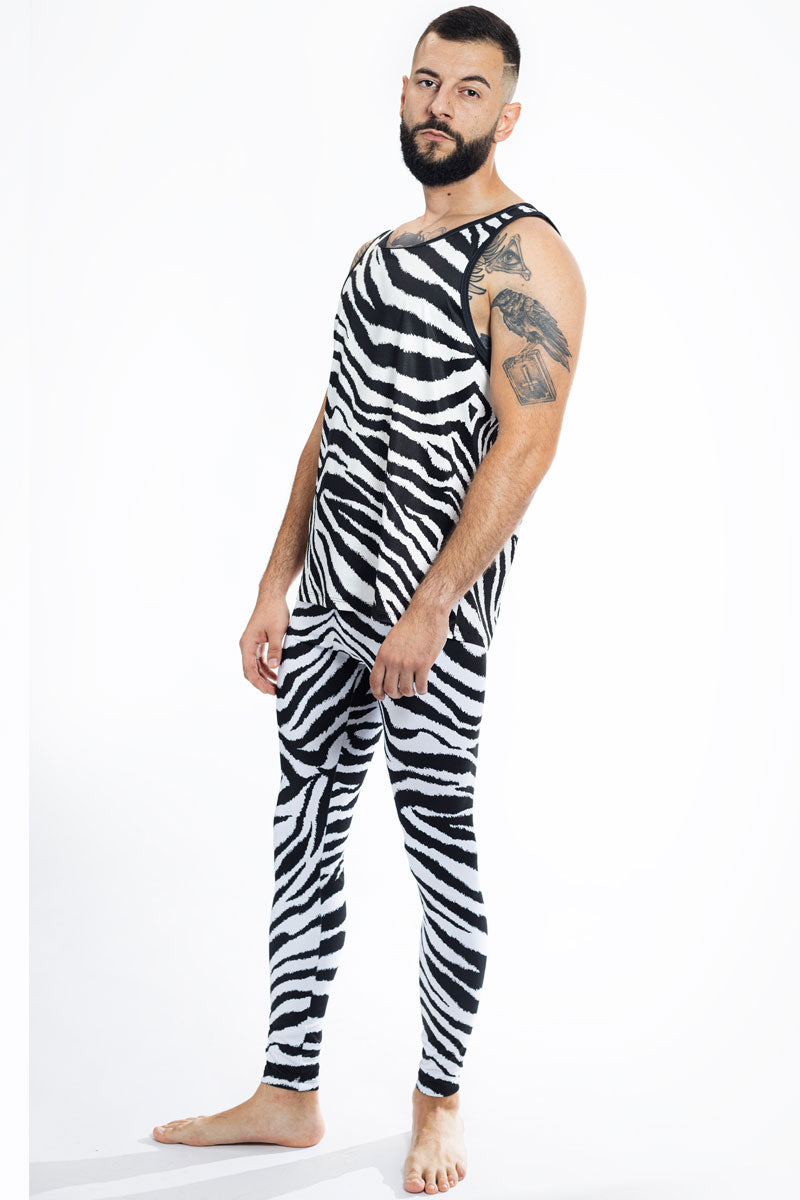 Zebra Men Leggings Side View